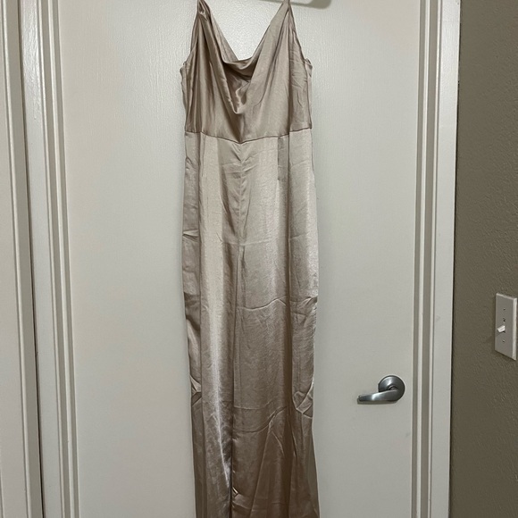 Satin Jumpsuit (Champagne) - Picture 2 of 3